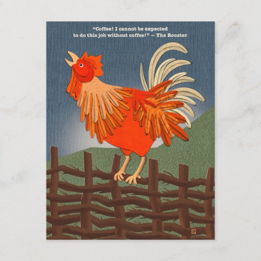 Carte postale Coq Café par 10 (Devant)
