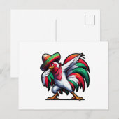 Carte Postale Coq Cinco de Mayo (Devant / Derrière)