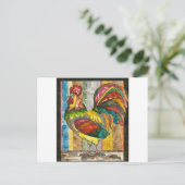 Carte Postale coq coloré (Debout devant)