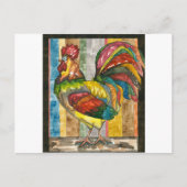 Carte Postale coq coloré (Devant)