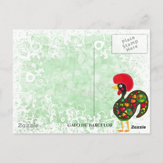 Carte Postale Coq de Barcelos Nr02 - Galo de Barcelos (Dos)