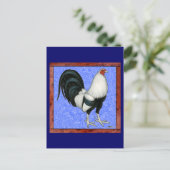 Carte Postale Coq de combat encadré (Debout devant)