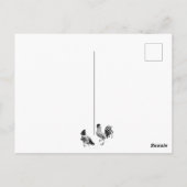 Carte Postale Coq de poulet et ferme de campagne de charme Hen (Dos)