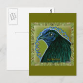 Carte Postale Coq de Sumatra encadré (Devant / Derrière)