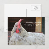 Carte Postale Coq drôle avec citation (Devant / Derrière)