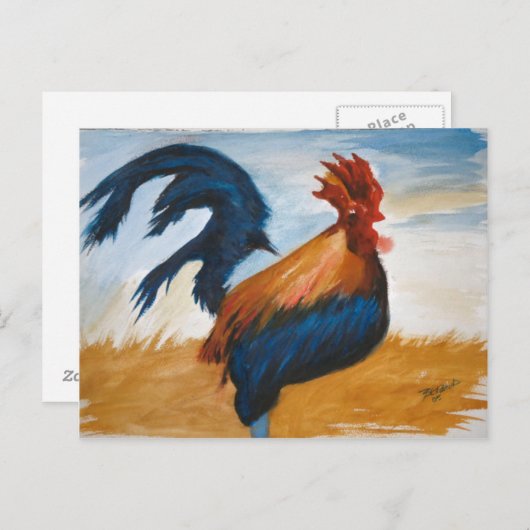 Carte Postale Coq du matin (Devant / Derrière)