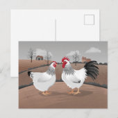 Carte Postale Coq et Poule (Devant / Derrière)