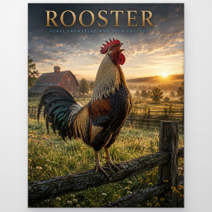 Carte Postale Coq Ferme Rurale ANIMALS