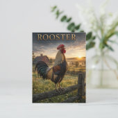 Carte Postale Coq Ferme Rurale ANIMALS (Debout devant)