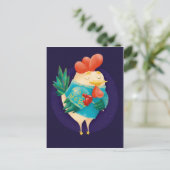 Carte Postale Coq mignon avec Lollipop (Debout devant)