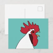 Carte Postale Coq Poule (Devant / Derrière)