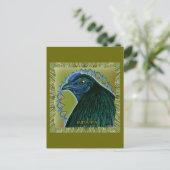 Carte Postale Coq Sumatra encadré (Debout devant)