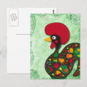 Carte Postale Coq typique de Barcelos (Devant / Derrière)