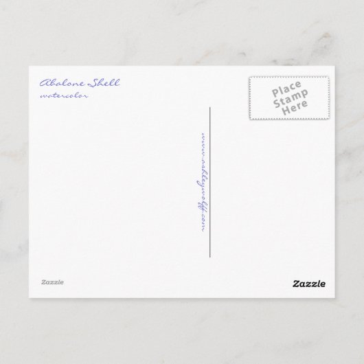Carte Postale Coque d'Abalone (Dos)