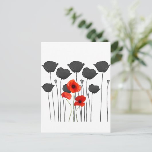 Carte Postale coquelicot (Debout devant)