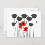 Carte Postale coquelicot (Devant / Derrière)