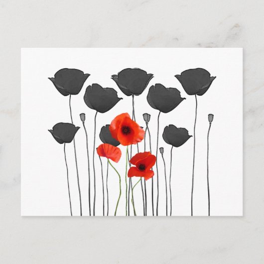 Carte Postale coquelicot (Devant)