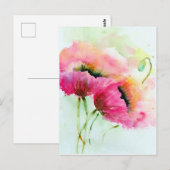 Carte postale - Coquelicots (Devant / Derrière)