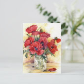 Carte postale - Coquelicots dans un pot (Debout devant)