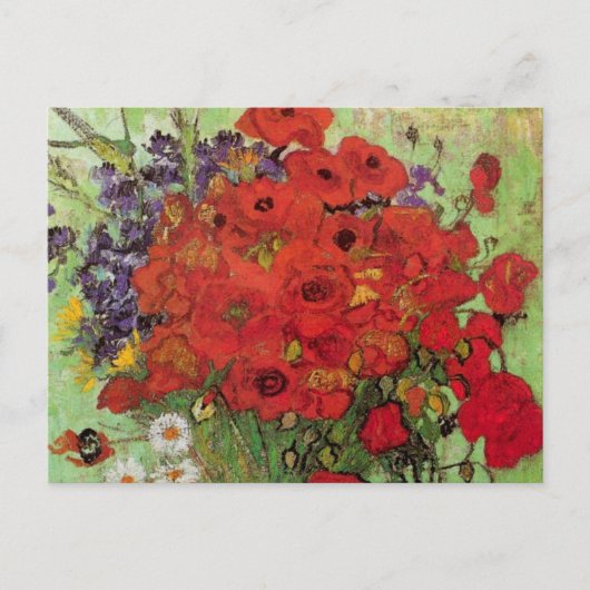 Carte Postale Coquelicots et marguerites par Vincent van Gogh (Devant)