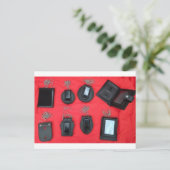 Carte Postale Coques de porteurs de Badge, Porte-parole de déten (Debout devant)