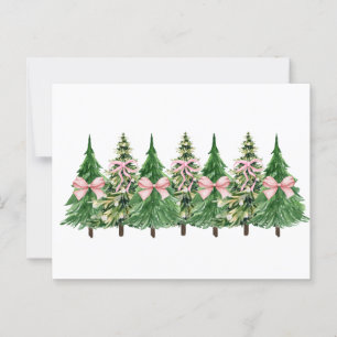Carte Postale Coquette Arbre de Noël, Sensibilisation au cancer 