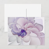 Carte Postale Coquette Purple Fleur Abstraite (Devant / Derrière)