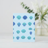 Carte Postale Coquillage Bleu (Debout devant)