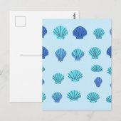 Carte Postale Coquillage Bleu (Devant / Derrière)