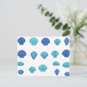 Carte Postale Coquillage bleu (Debout devant)