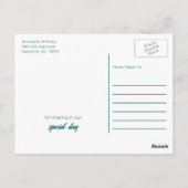 Carte Postale Coquillage et cœurs, remerciement de mariage sur l (Dos)