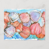 Carte Postale Coquillages Clam Shell Ocean Beach Spatter (Devant)