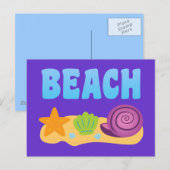 Carte Postale Coquillages De Plage (Devant / Derrière)