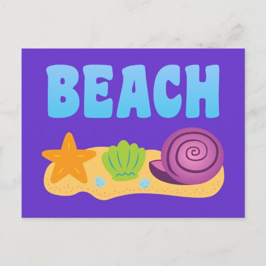 Carte Postale Coquillages De Plage (Devant)