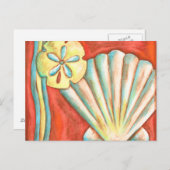 Carte Postale Coquillages Rustiques Orange (Devant / Derrière)