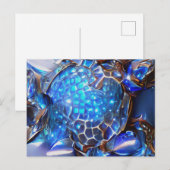 Carte Postale Coquille cristalline bleue brillante (Devant / Derrière)