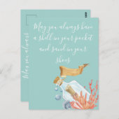 Carte Postale Coquille Dans Votre Thème Plage De Poche (Devant / Derrière)