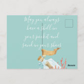 Carte Postale Coquille Dans Votre Thème Plage De Poche (Dos)