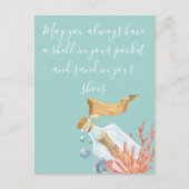 Carte Postale Coquille Dans Votre Thème Plage De Poche (Devant)