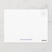 Carte Postale Coquille d'escargot fractée bleue et violette (Dos)