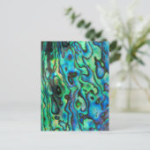 Carte Postale Coquille d'ormeau bleu azur (Debout devant)