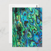 Carte Postale Coquille d'ormeau bleu azur (Devant / Derrière)