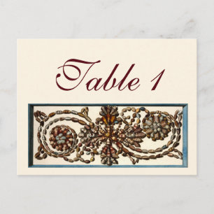 Carte Postale Coquilles à tambour Numéro du tableau de réception