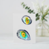 Carte Postale coquilles d'huître abstraites aquarelle (Debout devant)