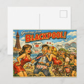 Carte postale coquine classique de Blackpool (Devant / Derrière)