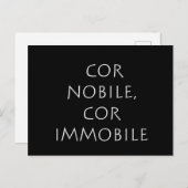 Carte Postale Cor nobile cor immobile (Devant / Derrière)