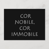 Carte Postale Cor nobile cor immobile (Devant)