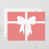 Carte Postale Corail blanc et clair enveloppé présent (Devant / Derrière)