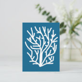 Carte Postale Corail blanc sur la vie aquatique bleue (Debout devant)