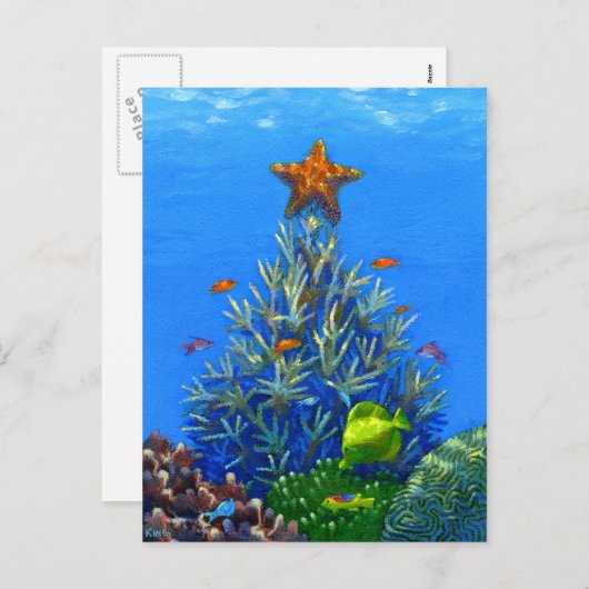 Carte postale Corail Christmas Tree (Devant / Derrière)